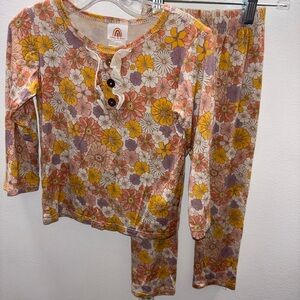 Colorful Floral Kids Pajama Set